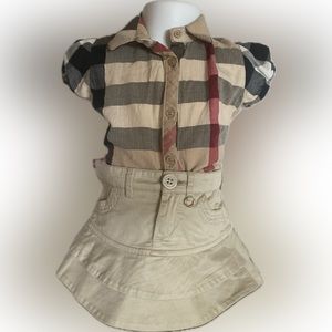 BURBERRY TRENCH RUFFLE Skirt🔥UPSCALE/NOVA Check Details👀Adjustable waist🔥12mo